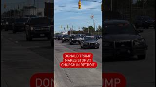 DONALD TRUMP makes stop at church in DETROIT [upl. by Airdnaz]