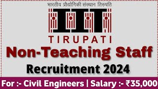 शिक्षा मंत्रालय सिविल इंजीनियर भर्ती 2024  Civil Engineer Vacancy 2024 [upl. by Abercromby231]