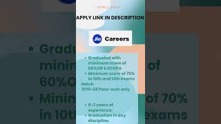 JIO Biggest Hiring  OFF Campus Drive For 2024 2023 2022 Batch  Fresher [upl. by Ylrebmic]