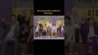 Bts saying hello in different languages bts btsarmy [upl. by Irmo]