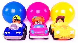 Learn Colors for Kids Children Toddlers  Teach Colours with Street Vehicles Surprise Ball Pit Toys [upl. by Erdnoed]