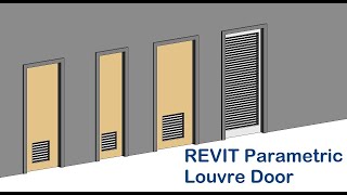 Revit Parametric Louvre Door [upl. by Mitman]