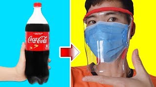 Mundschutz selber machen Maske aus COCA COLA  Mundschutz ohne nähen anfänger [upl. by Oregolac268]