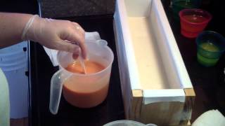 Making Creamsicle Cold Process Moonshine Soap [upl. by Giralda26]