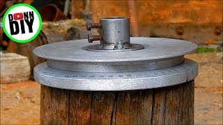 Homemade Pulley Made From Beer Cans  Melting Aluminium 3 [upl. by Omoj]