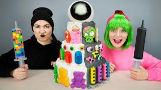 Mukbang Giant Eyeball Jelly Cake Decoration 케이크 먹방 챌린지 by Pico Pocky [upl. by Yht]