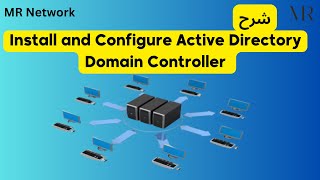 Install and Configure Active Directory Domain Controller شرح [upl. by Lowrie]