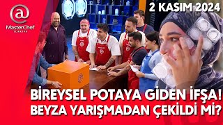 MASTERCHEF BİREYSEL POTAYA GİDEN İFŞA BEYZA KARA HABER GELDİ ÇEKİLİYOR MU 2112024 TV8 CANLI İZLE [upl. by Fira]