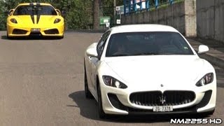 Maserati MC Stradale amp Ferrari 430 Scuderia Exhaust Note [upl. by Nylla539]