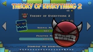 Theory of Everything 2 1 Demon Complete  Geometry Dash Phone Gameplay [upl. by Ijar752]