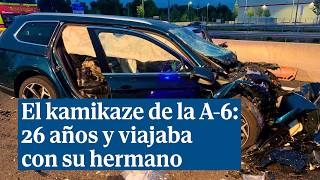 El kamikaze de la A6 un joven de 25 años que venía de las fiestas de Pozuelo [upl. by Ardine]