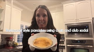 Restaurant style pancakes using a mix and club soda [upl. by Lavotsirc]