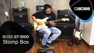 BOSS GT1000 – Utilizando a função Stomp box [upl. by Auqcinahs]