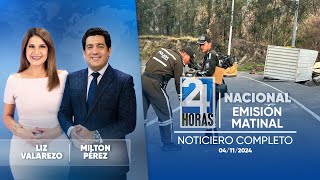 Noticiero de Ecuador Emisión Matinal 4112024 [upl. by Idolah]