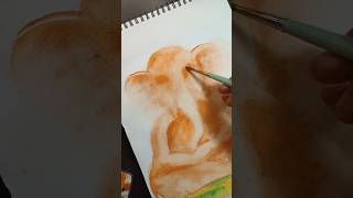 Watercolor ganapati drawing🙏shots art ganapati watercolorpainting viralshort [upl. by Llenaej]