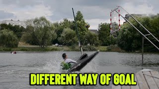 Boy Peform Epic Trickshot in Kayak Polo to Score a Goal  WooGlobe [upl. by Orsay530]