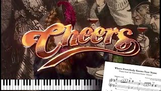 quotCheersquot theme Where Everybody Knows Your Name Gary Portnoy  Piano and voice piano sheet music [upl. by Ellocin]