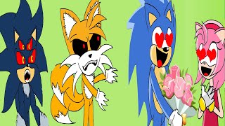 Sonamy or Sontails  Sonic exe Three Eye vs Tails exe vs Shadow The hedgehog  TZL Games [upl. by Portia]