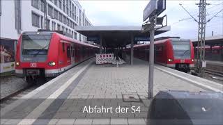 Zug und SBahnverkehr am Ostbahnhof München mit historischer Dampflok und BR 420 [upl. by Blumenthal56]