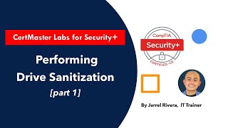 CompTIA Security labs  Performing Drive Sanitization  part1 [upl. by Aninotna]