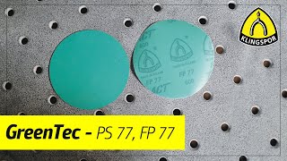 GreenTec PS77 amp FP77 Sanding Discs  KLINGSPOR Abrasives USA [upl. by Inig477]