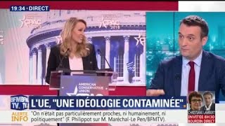 Discours de Marion MaréchalLe Pen quotJe n’ai pas entendu le terme Frexitquot dit Philippot [upl. by Yhtac]