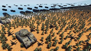 5 Million US Soldiers Charge DDAY BEACH DEFENSES  Ultimate Epic Battle Simulator 2 NEW UEBS 2 [upl. by Vigor793]