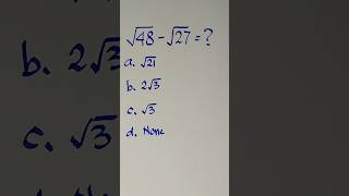 🔴Square root algebra math Simplification maths shorts [upl. by Rudie]