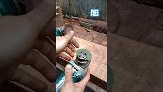 Broken grinding wheel opening Trick how powertools ideas machine basicengineering shorts [upl. by Ahsilem]