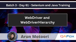 WebDriver and WebDriver Hierarchy Selenium Java Training 61 [upl. by Arytas]