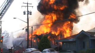 Surrey BC  3 alarm condo development fire [upl. by Etteloc]