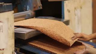 How to make cork fabric  The process of making cork fabric [upl. by Jochbed]