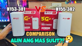 PLDT Home WiFi H153381 and H155382 5G Modem Full Comparison Features and Speed Test  INKfinite [upl. by Mortie]