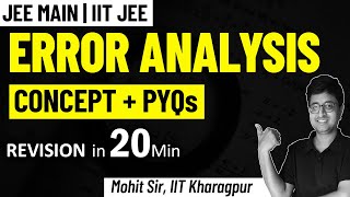 Error Analysis  Relative Error  PYQs  JEE Physics  Mohit Sir IIT KGP [upl. by Ahtelra257]