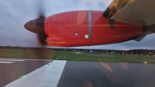 Loganair ATR 42500 Takeoff from Inverness Scotland [upl. by Kletter436]