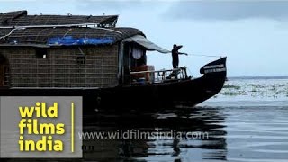 Luxurious shikaras floating over Vembanad Lake in Allepey [upl. by Zeena]