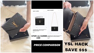 YSL CLUTCH TO CROSSBODY HACK [upl. by Atik]