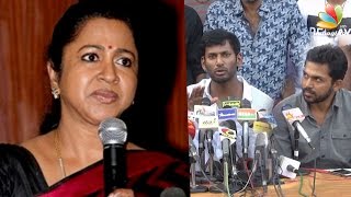 Radhika Angry response to Sarathkumars Nadigar Sangam expulsion  I want proof from Karthi [upl. by Meela]