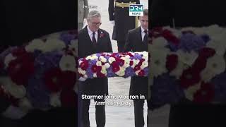 Starmer Joins Macron in Paris for Armistice Day Commemoration  DRM News  AC1V [upl. by Neztnaj6]