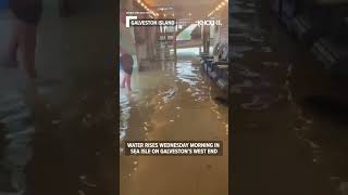 Water rises in Sea Isle on Galvestons West End as Potential Cyclone One moves through the Gulf [upl. by Ise609]