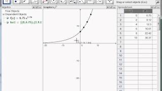 Geogebra Exponential Regression [upl. by Frederik706]