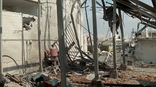 Damage after rocket hits Ashkelon Israel apartment building [upl. by Wahl567]