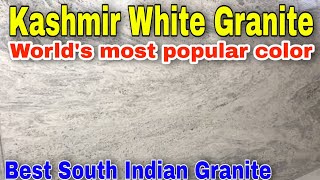 Kashmir White Granite is white base Granite with brown and black dots Worlds Best Granite color [upl. by Loughlin]