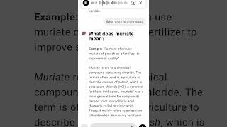 What does muriate mean [upl. by Nayrda238]