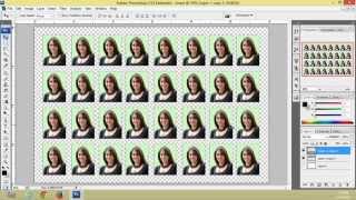 How to Make Stamp Size Photos Easily in Photoshop [upl. by Hsirahc444]