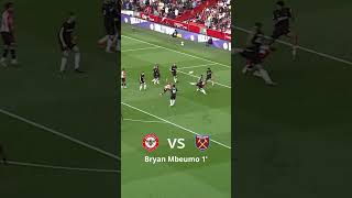 Brentford scores 1 minute goals 4 in a row in the Premiere Leauge 2425 premierleague brentford [upl. by Odab]