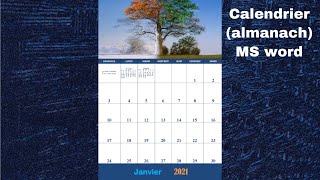 Calendrier un mois par feuille [upl. by Pampuch]