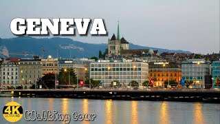 Geneva Suisse Walking tour Exploring Geneva s Charm 4K [upl. by Aniala]