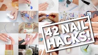 42 NAIL HACKS  Nail Art Hack Compilation [upl. by Nickolas]