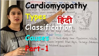 Cardiomyopathy in Hindi  Types  Classification  Causes  Part1 [upl. by Estrella]